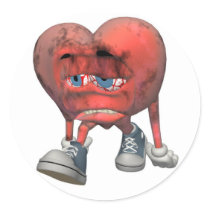 Love Sick Heart Stickers