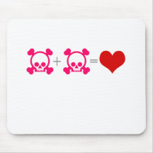 Love skull mouse pads