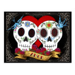 Love Skulls Save the Date Postcard