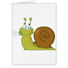 Love Snail Greeting Card