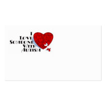 Love someone with Autism Card Business Card Template
