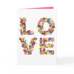 LOVE Spring Flowers Blank / Invitation Card