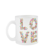 LOVE Spring Flowers Romantic Valentine Wedding Mug