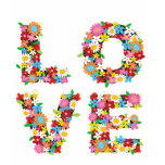 LOVE Spring Flowers Valentine Wedding Gift T-shirt