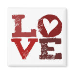 LOVE - square magnet
