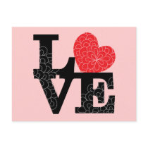 Love Squared Floral Imprint Post Cards