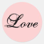 Love Sticker_Black on Baby Pink