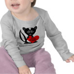 Love Stinks Cute Cartoon Skunk Holding Heart t-shirts
