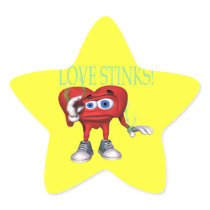 Love Stinks Star Sticker
