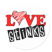 Love Stinks Stickers