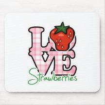Love Strawberries Mousepads