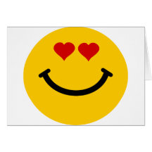 Love struck smiley cards