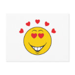 Love Struck  Smiley Face postcards