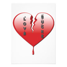 Love Sucks Broken Heart Announcements