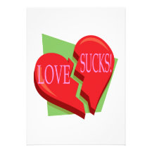 Love Sucks Custom Invitations