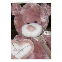 LOVE TEDDY BABY ADOPTION CONGRATS GREETING CARDS
