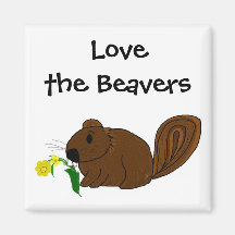 Love the Beavers Refrigerator Magnet