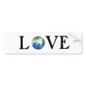 LOVE THE EARTH bumper stickers