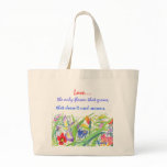 Love...the only flower - tote bags