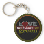 Love the Planet Go Green Keychain