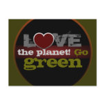 Love the Planet Go Green Postcard