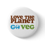 Love the Planet Go Veg buttons
