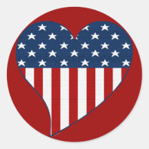 Love the USA Round Sticker