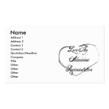 Love Thy Admissions Representative Business Card Template