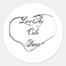 Love Thy Cello Player Sticker
