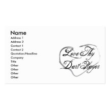 Love Thy Dart Player Business Card Template