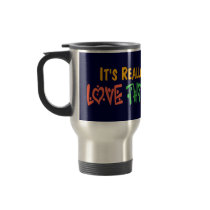 Love Thy Neighbour - Heart, Peace Sign Coffee Mugs