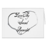 Love Thy Sound Recorder Greeting Cards