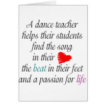 Love to Teach Dance Greeting Cards