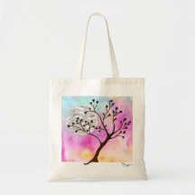 Love Tree - Heart-Shaped Leaves Canvas Bag