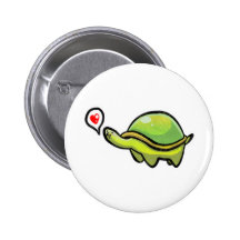 Love Turtle Button