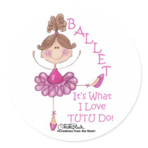 Love "TUTU" Do! Round Sticker