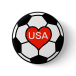 Love US Women's Soccer Team buttons