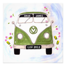 Love Van personalised wedding invitation