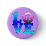 Love with Peace Sign Buttons