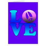 Love with Peace Sign Greeting Card
