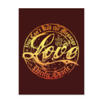 Love- You Can't Kill the Message Postcards