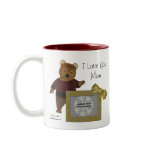 Love You Mum Cute Bear Personalised Photo Mug