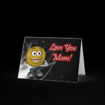 Love You Mum Mothers Day Card With Smiley