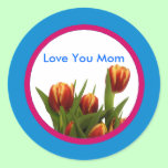 Love You Mum - Tulips The MUSEUM Zazzle stickers