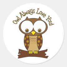 Love You Round Sticker