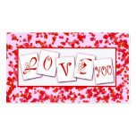 Love You Valentine's Gift Tag business cards