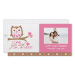 Love you with owl my heart photo cards