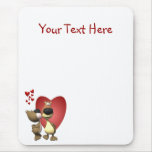 Loveable Bear Caricatures Mousepad