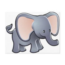 loveable elephant children’s cartoon character
