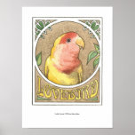 Lovebird Nouveau posters